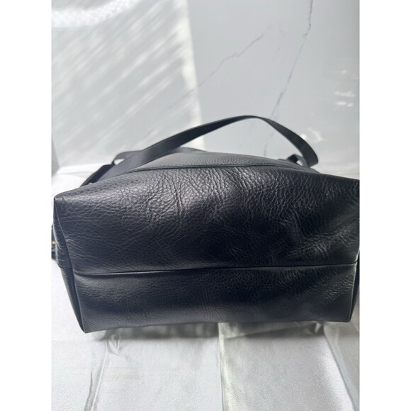 Madewell The Zip-Top Medium Transport Tote Black Leather Bag - Picture 8 of 13